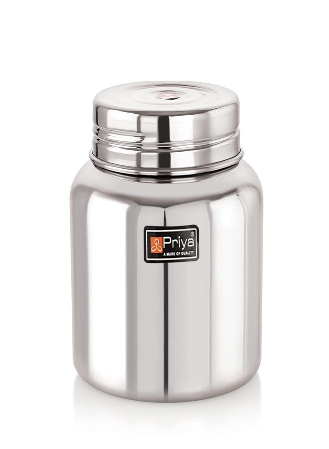 Priya Stainless Steel Jar/Dabba/Canister for Kitchen Storage - Set of 2, 1450ml Each, Thread Style Fitting, Airtight, Rust-Resistant, Durable Containers for Spices, Grains, Snacks - Silver Finish - Image 4